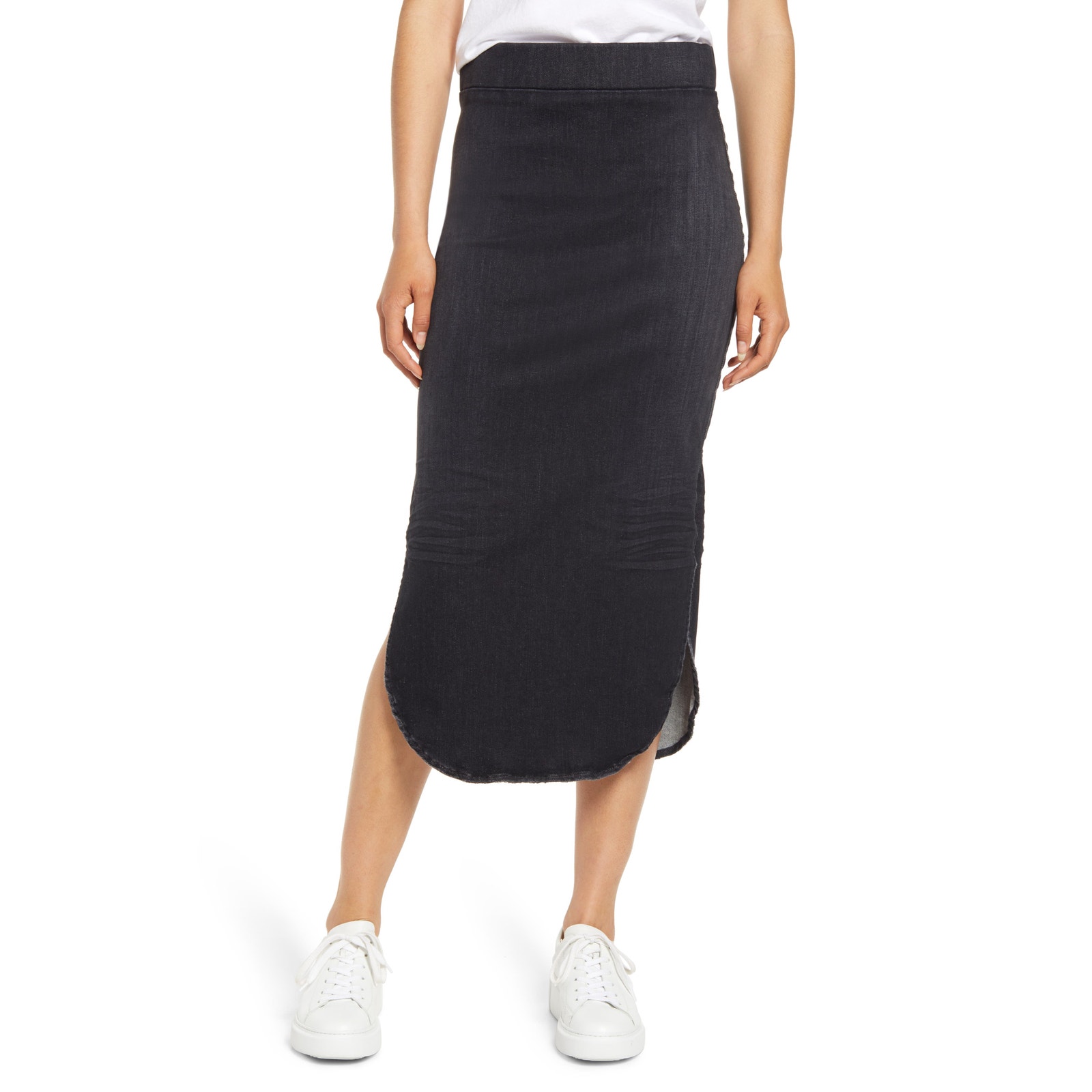 Frank & Eileen Sleek Black Unforgettable Midi Skirt Size 2